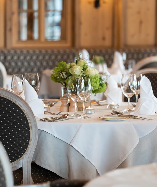 restaurant table in Großarl